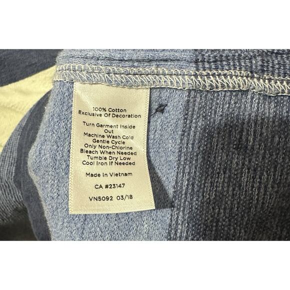 T by Talbots 100% Cotton Blue and White Striped Top Womens Size Medium - Picture 6 of 6